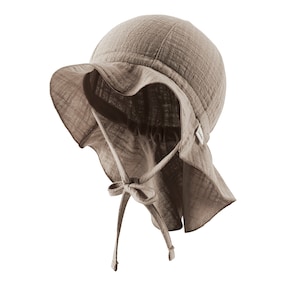 Musselin-Sonnenhut mit Nackenschutz