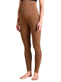 Umstands-Leggings mit Leo-Print, Bio-Baumwolle