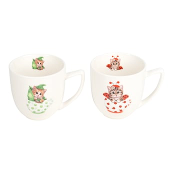 Tassen-Set „Kätzchen“, 2 Stück je 400 ml