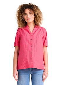 Seersucker-Hemdbluse für Schwangerschaft und Stillzeit