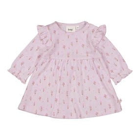 Ajour-Kleid langarm Blumen Rüschen