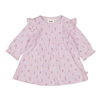 Ajour-Kleid langarm Blumen Rüschen