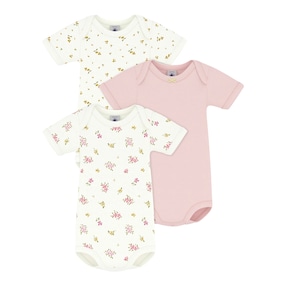 3er-Pack Bodys kurzarm Blumen