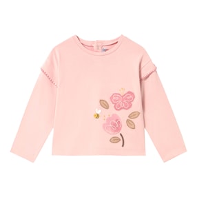 Shirt langarm Blume Schmetterling