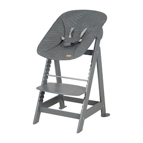 Treppenhochstuhl, Set 2in1 Graphite gesteppt Born Up 'Luxe'