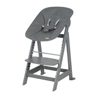 Treppenhochstuhl, Set 2in1 Graphite gesteppt Born Up 'Luxe'