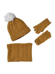 Mädchen-Set: Mütze, Rundschal & Handschuhe