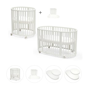 Bundle Sleepi Mini inkl. Umbausatz, 2 Matratzen und 2 Spannbetttüchern
