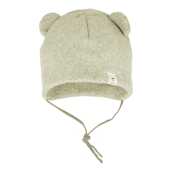 Baumwollfleece-Mütze mit Ohren