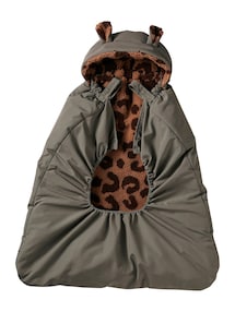 Wintercover für die Babytrage mit Kapuze, Teddyfleece-Futter Leo