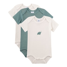 3er-Pack Bodys kurzarm Elefant