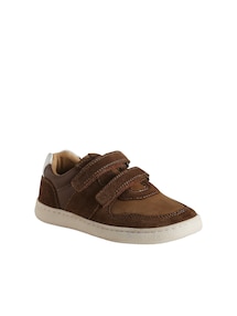 Kinder Leder-Sneakers mit 2 Klettriemchen und Anziehtrick