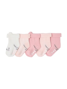5er-Pack Baby Stoppersocken mit Katze