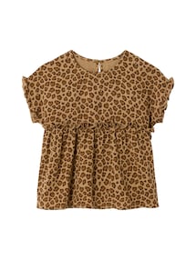 Gemusterte Mädchen Bluse aus Musselin