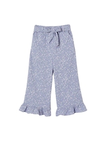 3/4-Hose aus Musselin Mädchen, Volantsaum