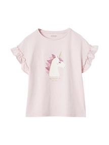 Mädchen T-Shirt mit Volantärmeln