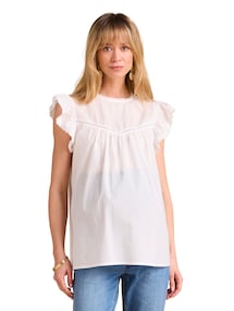 Leichte Umstandsbluse mit Spitzendetails