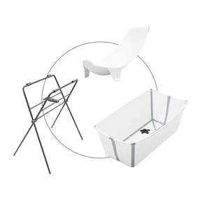 Badewanne inkl. Badewannensitz Newborn Support und Badewannenständer