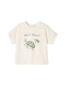 Baby T-Shirt mit Tier-Motiven, Bio-Baumwolle