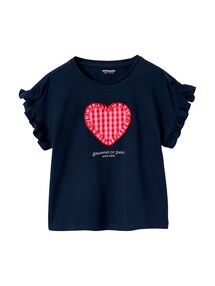 T-Shirt mit kurzen Volantärmeln Mädchen