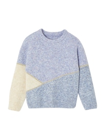 Mädchen Pullover im Colorblock-Style
