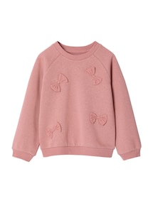 Sweatshirt mit Schleifen-Applikationen für Mädchen