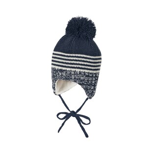 Wintermütze Strick Bommel