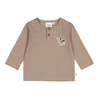 Henley-Shirt langarm Ente Rippqualität