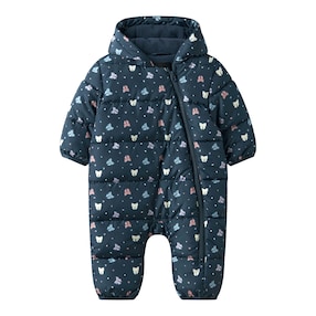 Steppoverall mit Kapuze Schleifen