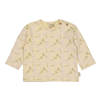 Shirt langarm Blumen Rippqualität