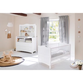 2-tlg. Babyzimmer Florentina extrabreit, inkl. extrabreitem Regalaufsatz