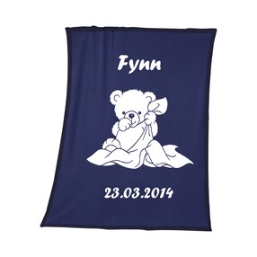 Babydecke Unicade mit Namen 75x100 cm