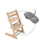 Produkt Bundle Treppenhochstuhl Eiche inkl. Newbornset Deep Grey