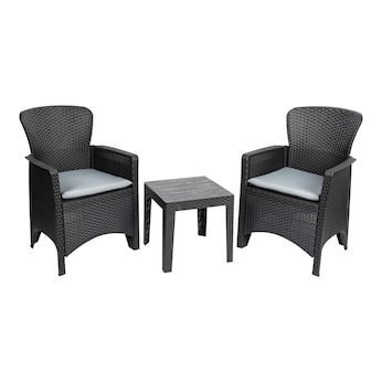 Rattan-Sitzgruppe „Design“, 3-teilig