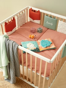 Baby Bettumrandung/Laufgitter-Polster BLUMENZAUBER