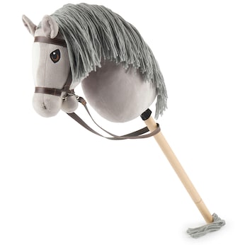 Hobby Horse Steckenpferd Grau Größe M mit Trense