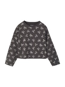 Mädchen Cropped-Shirt mit langen Ärmeln und Recycling-Baumwolle