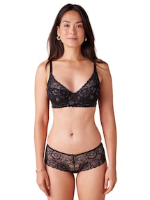 Still-Bustier mit Bügeln, schimmernde Spitze