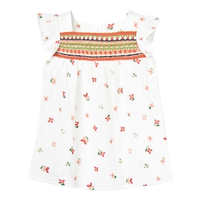 Musselin-Kleid Flügelarm Blumen