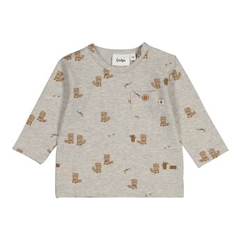 Shirt langarm mit Tasche Biber