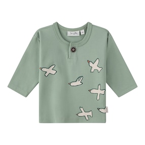 Henley-Shirt langarm Vögel
