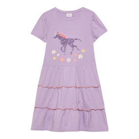 Kleid kurzarm Pferd Rüschen