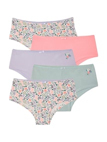 5er-Pack Mädchen Shortys aus Bio-Baumwolle