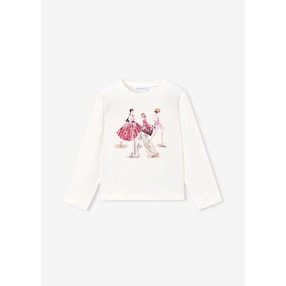 Shirt langarm Mädchen Pailletten