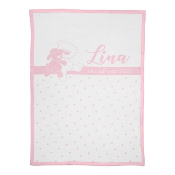 Babydecke Unicade mit Namen 75x100 cm