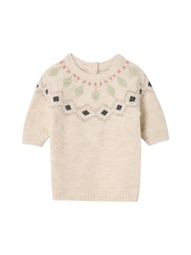Baby Strickkleid mit Jacquardmuster