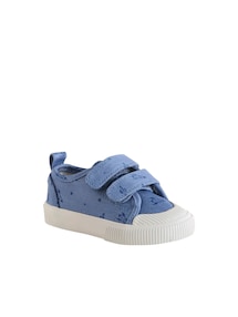 Baby Stoff-Sneakers mit Klett und Printmuster