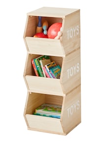 Kinderzimmer Regal TOYS, 3 vertikale Fächer