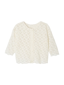 Baby Strickjacke mit Ajourmuster