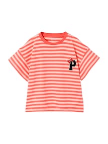 T-Shirt Mädchen mit gesticktem Buchstaben